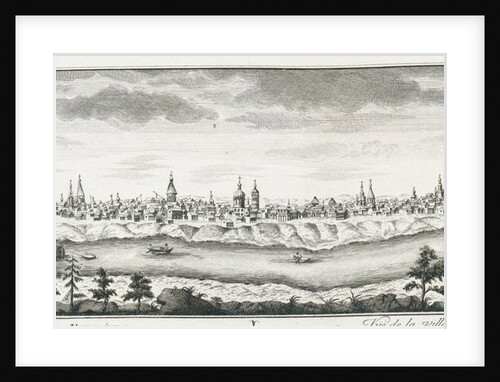 View of Yeniseysk, ca 1735 by Johann Wilhelm Lürsenius