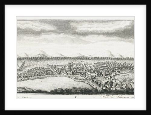 View of Nevyansk factories, ca 1735 by Johann Wilhelm Lürsenius
