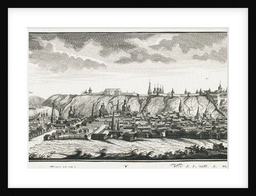 View of Tobolsk, ca 1735 by Johann Wilhelm Lürsenius