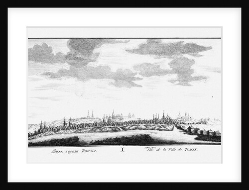 View of Tomsk, ca 1735 by Johann Wilhelm Lürsenius