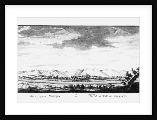 View of Kuznetsk, ca 1735 by Johann Wilhelm Lürsenius