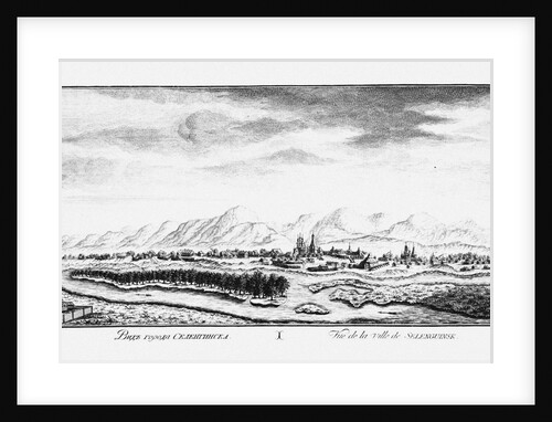View of Selenginsk, ca 1735 by Johann Wilhelm Lürsenius