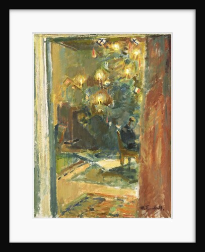 Christmas Tree in the Salon of Kilo Manor, Early 1920s by Magnus Enckell
