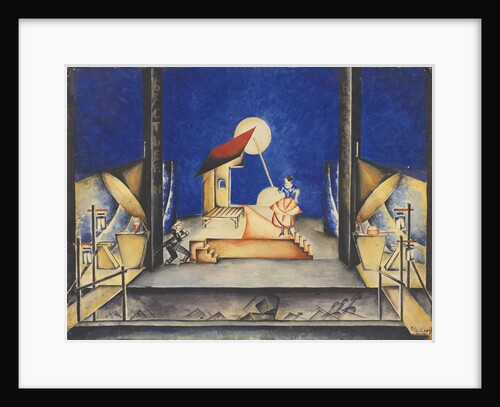 Stage design for the Opera Bastien und Bastienne by W. A. Mozart, 1925 by Ekaterina Petrova-Troitskaya