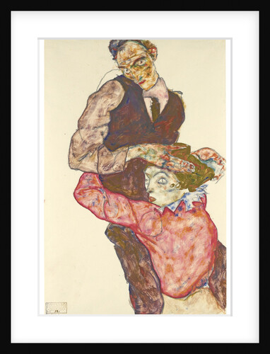 Two lovers (Self Portrait With Wally), 1914-1915 by Egon Schiele