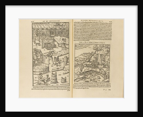 Illustration from De re metallica libri XII by Georgius Agricola, 1556 by Anonymous