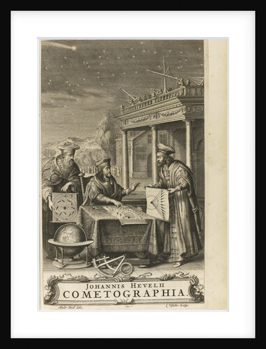 Cometographia. Frontispiece, 1668 by Johannes Hevelius