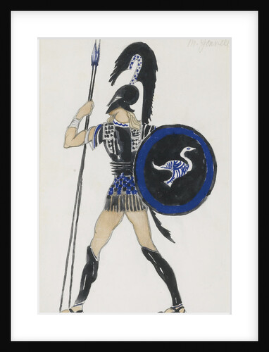 Hippolyte. Costume design for the Ballet Phèdre, ca 1923 by Léon Bakst
