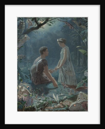 Hermia and Lysander. A Midsummer Nights Dream, 1870 by John Simmons