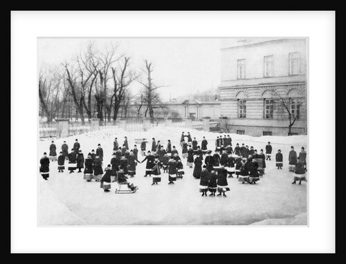 Pupils of the Smolny Institute for Noble Maidens at at Winter Walk, c. 1913 by Karl Karlovich Bulla