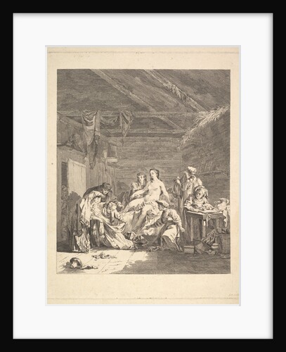 After the wedding night, the sheets must be shown by Augustin de Saint-Aubin