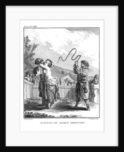 Punishment of Natalia Fyodorovna Lopukhina with an ordinary knout by Jean-Baptiste Le Prince