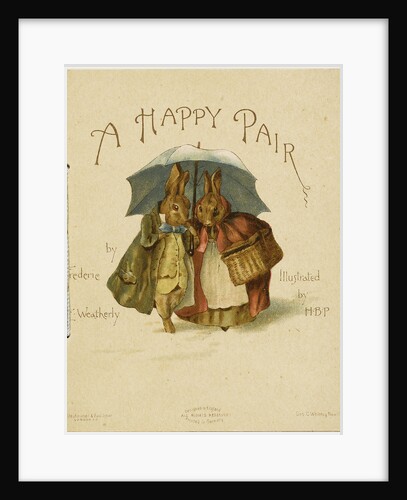 Illustration to A Happy Pair by Frederick Weatherly, 1890 by Helen Beatrix Potter