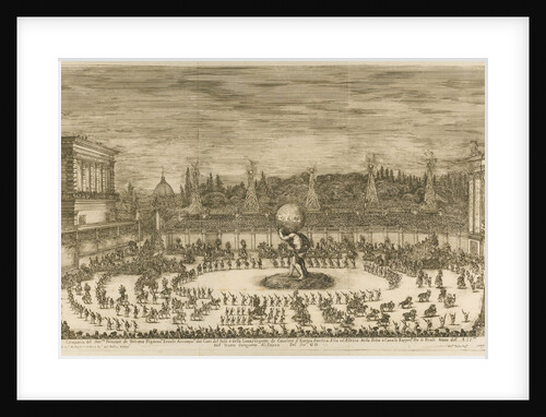 Il mondo festeggiante, balletto a cavallo on the occasion of the wedding of Cosimo de Medici with M by Stefano Della Bella