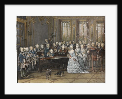 The chamber musicians in the Mecklenburg-Schwerin court chapel at Ludwigslust in 1770, 1770 by Leopold August Abel