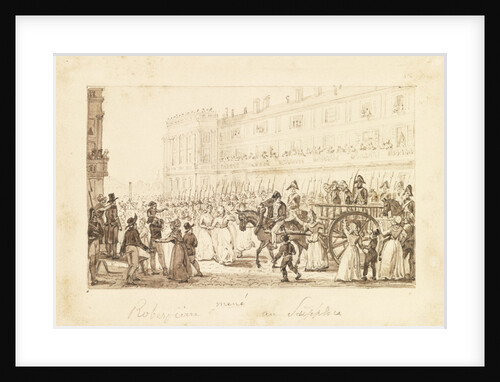 Robespierre and his accomplices being led to their execution, 1794 by Pierre-Antoine Demachy
