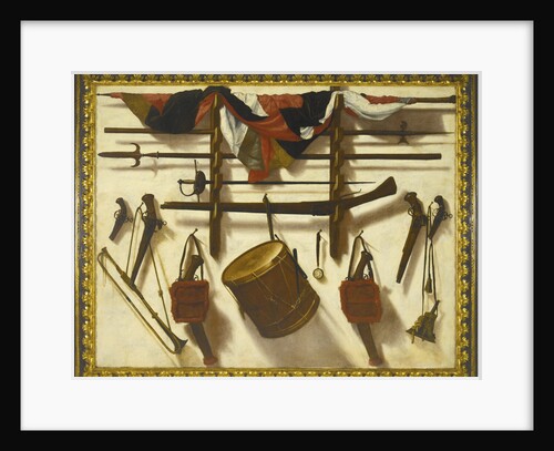 Trompe loeil with a Gun rack by Vicente Victoria