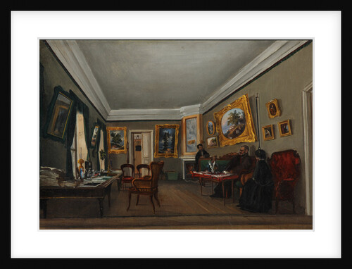The Study of the author Alexander Sukhovo-Kobylin in Moscow, 1850s by Sofia Vasilyevna Sukhovo-Kobylina