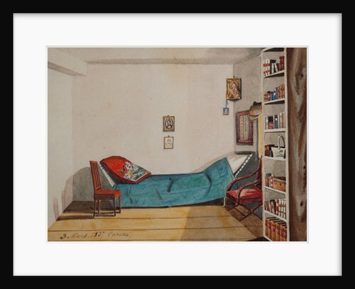 Nikita Muravyovs Room by exile in Irkutsk province, 1837 by Nikita Mikhailovich Muravyov