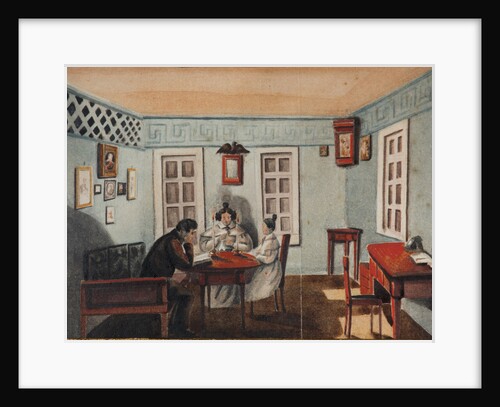 Nikita Muravyov with his Daughter Sofia by exile in Irkutsk province, 1837 by Nikita Mikhailovich Muravyov