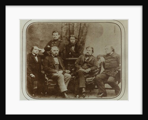 Sovremennik: Ivan Goncharov, Ivan Turgenev, Leo Tolstoy, Dmitri Grigorovich, Alexander Druzhinin and by Sergei Lvovich Levitsky