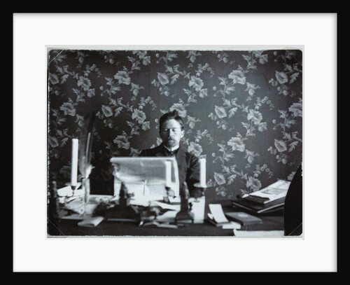 Anton Chekhov in his study in Yalta, 1895-1900 by Anonymous