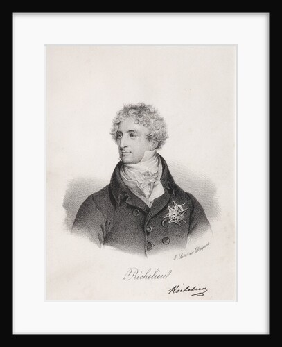 Portrait of Armand Emmanuel du Plessis, duc de Richelieu, 1820s by François Séraphin Delpech