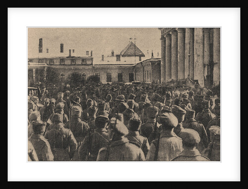 Manifestation of revolutionary troops in front of the State Duma during the February Revolution, 191 by Yakov Vladimirovich Steinberg