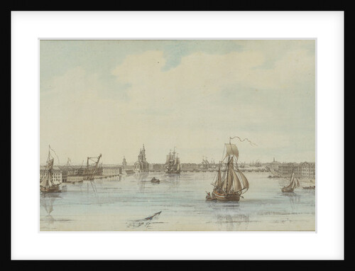 View of the banks of the river Neva between the Winter Palace and the Academy of Sciences by Louis-Nicolas de Lespinasse