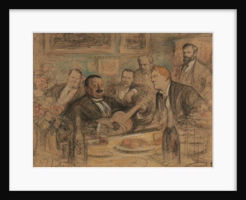 Konstantin Korovins name day party, 1912 by Leonid Osipovich Pasternak