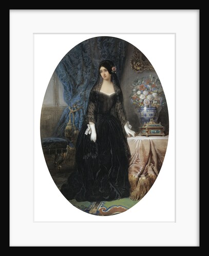 Portrait of Marie Duplessis, La Dame aux Camélias, c. 1840 by Jean-Charles Olivier