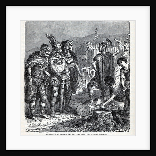 Interview between Julian and Frankish Chiefs, 1882 by Gottlob Heinrich Leutemann