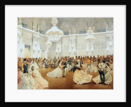 Ball in the Concert Hall of the Winter Palace during the Official Visit of Nasir al-Din Shah in May by Mihály Zichy