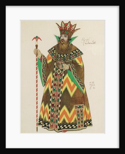 Tsar Saltan. Costume design for the opera The Tale of Tsar Saltan by N. Rimsky-Korsakov, 1928 by Ivan Yakovlevich Bilibin