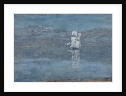 Ladscape with a Sailing Boat, End 1890s by Isaak Ilyich Levitan