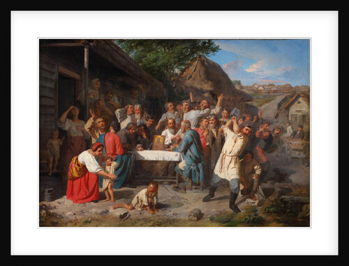 An Oath Of Temperance. The Temperance Society, 1860 by Akim Yegorovich Karneev