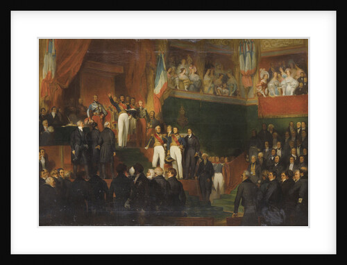 Louis-Philippe I is sworn in as king before the Chamber of Deputies, 9th August 1830 by Léon Jean Basile Perrault
