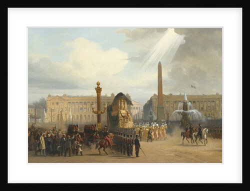 Napoleons funeral carriage crosses the Place de la Concorde, December 15, 1840, 1844 by Jacques Guiaud