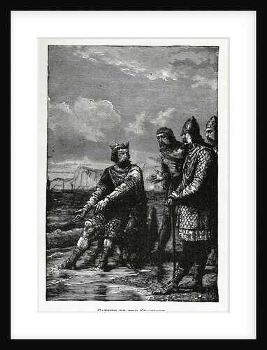 Canute by the Seashore, 1882 by Anonymous