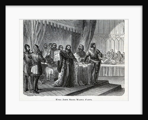 King John Signs Magna Carta, 1882 by Anonymous