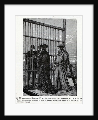 Louis XI persuades Edward IV to return home of a sum of money, 1882 by Anonymous