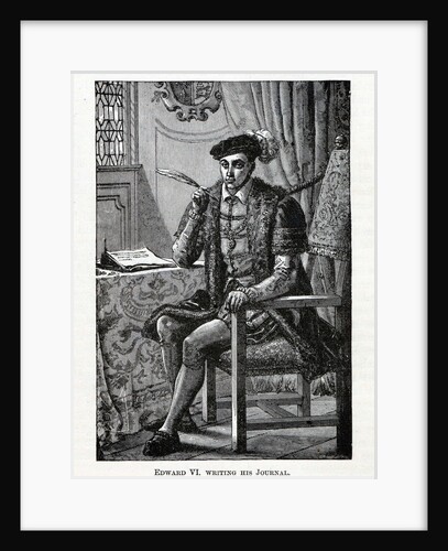 Edward VI writing his Journal, 1882 by Anonymous