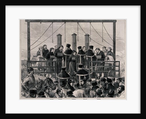 The execution of the Nihilists, ca 1881 by Anonymous