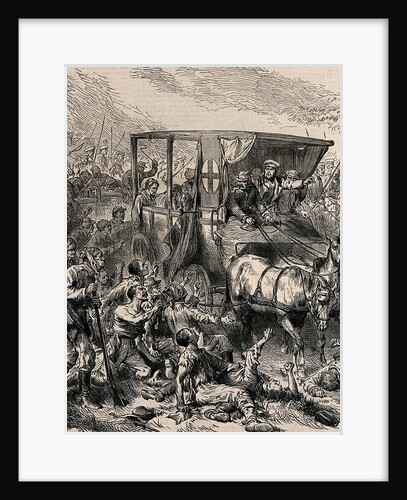 Rescuing the wounded Russian Soldiers from the Battlefield, ca 1878 by Anonymous