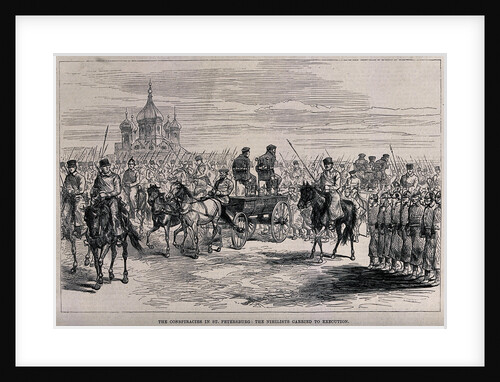 The Nihilists carried to Execution in St. Petersburg, ca 1881 by Anonymous