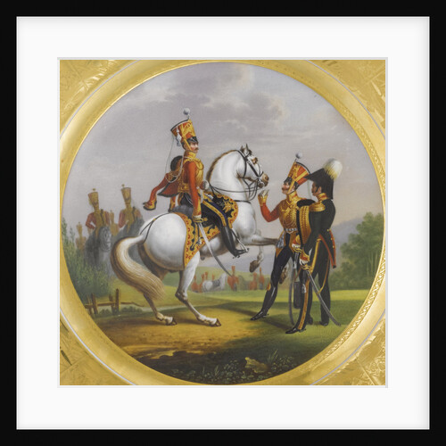 Chief Officer and Under Officer of the Life-Guards Hussar Regiment, 1829 by Lev Alexandrovich Belousov