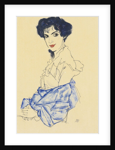 Portrait of Elisabeth Lederer, Seated with Hands Folded, 1913 by Egon Schiele