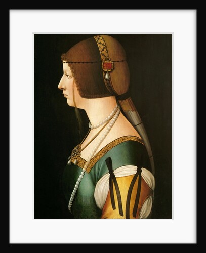 Portrait of Bianca Maria Sforza, the second wife of Maximilian I, Holy Roman Emperor, 14 by Giovanni Ambrogio De Predis