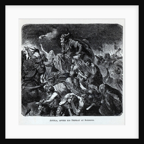 Attila after his Defeat at Soissons, 1882 by Hermann Vogel