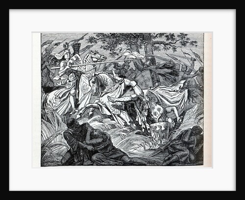 Manfred Killed in Battle, 1882 by Anonymous